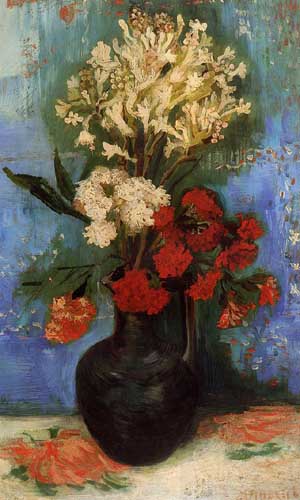 Painting Code#40094-Vincent Van Gogh: Vase with Carnations and Other Flowers