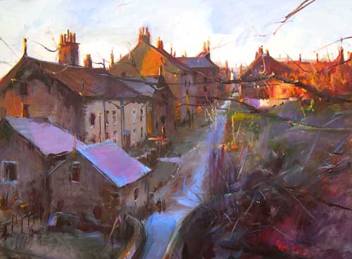 Painting Code#40126-John Cook: The Path, Derbyshire