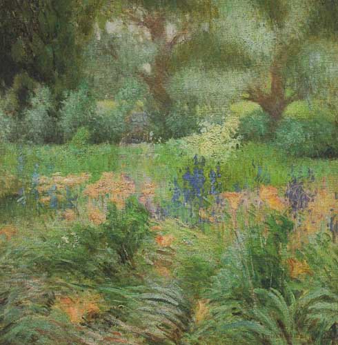 Painting Code#40133-Greacen, Edmund W. (American, 1876-1949): The Old Garden