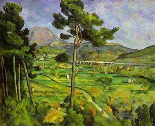 Painting Code#40134-Cezanne, Paul: Mount Sainte-Victoire Seen from Bellevue
