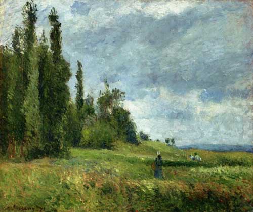 Painting Code#40174-Pissarro, Camille - The Petit Bras of the Seine at Argenteuil