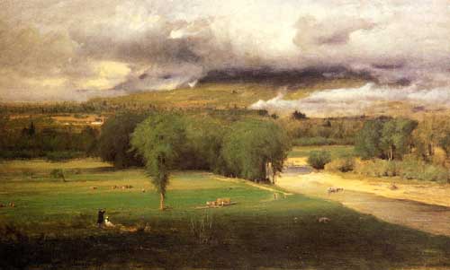 Painting Code#40195-George Inness - Sacco Ford, Conway Meadows