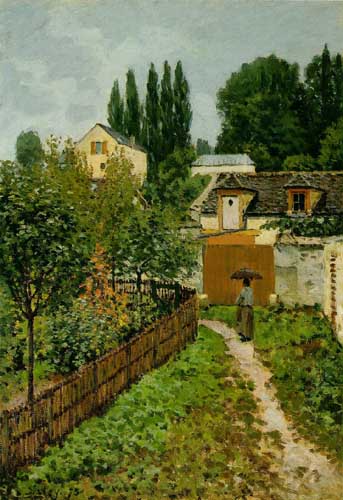 Painting Code#40199-Sisley, Alfred: Garden Path in Louveciennes 