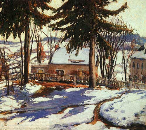 Painting Code#40220-Reiffel, Charles(USA): February Thaw, Silvermine, Connecticut