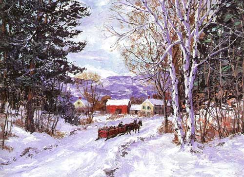 Painting Code#40223-Traver, Marion Gray (USA): The Wood Sleigh