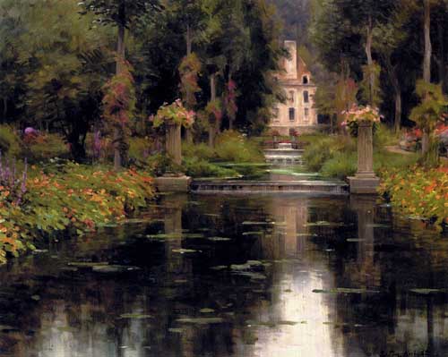 Painting Code#40227-Knight, Louis Aston (USA) - View Of A Chateaux