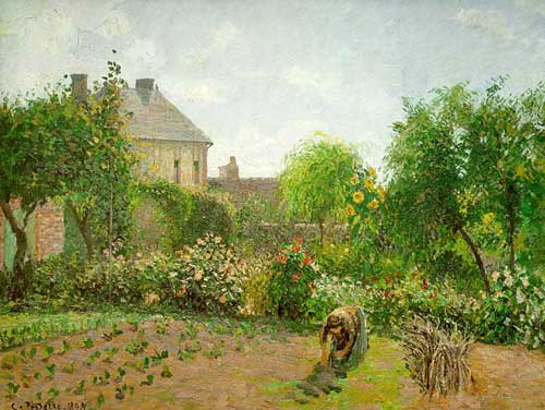 Painting Code#40233-Pissarro, Camille - The Artist&#039;s Garden at Eragny