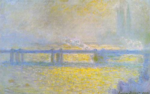 Painting Code#40244-Monet, Claude - Charing Cross Bridge, Overcast Weather