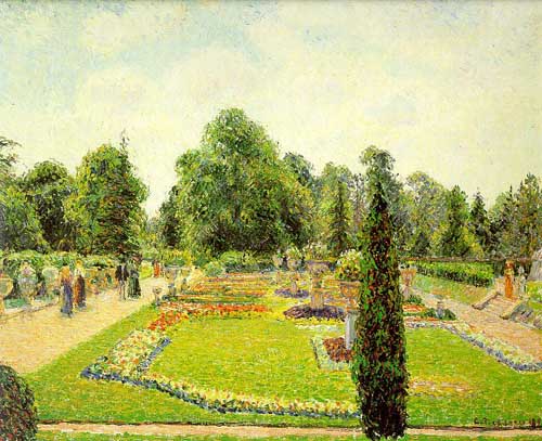 Painting Code#40247-Pissaro Camille:Kew, The Path to the Main Conservatory