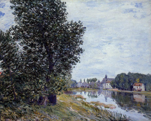Painting Code#40260-Pissarro, Camille - At Moret-sur-Loing