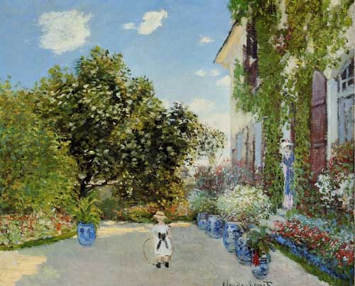 Painting Code#40263-Monet, Claude - The Artist&#039;s House at Argenteuil