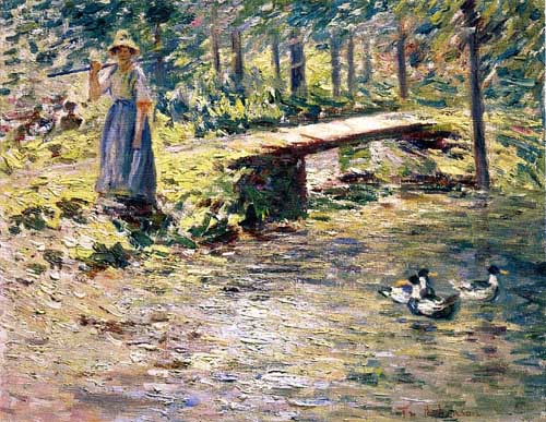Painting Code#40269-Theodore Robinson - By the Brook