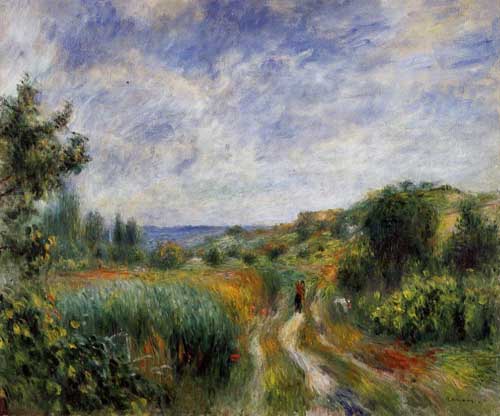 Painting Code#40276-Renoir, Pierre-Auguste - Landscape near Essoyes