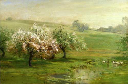 Painting Code#40327-Arthur Parton - Blossoming Tress