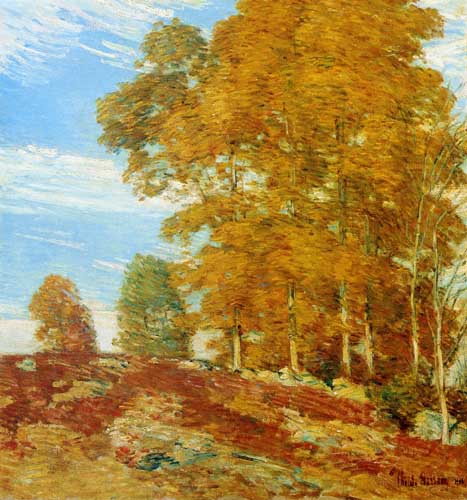 Painting Code#40351-Hassam, Childe(USA) - Autumn Hilltop, New England