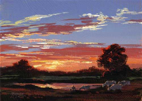 Painting Code#40373-The Pond at Sunset 