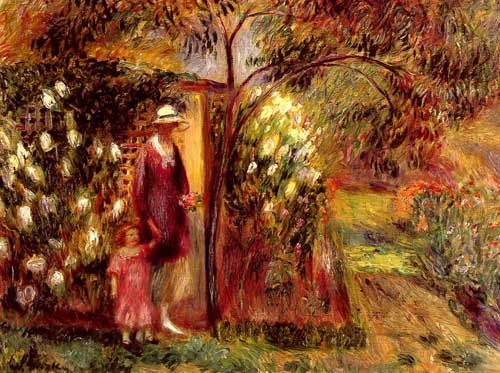 Painting Code#40400-Glackens, William(USA): Two In A Garden