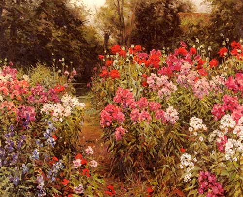 Painting Code#40421-Knight, Louis Aston(USA): A Flower Garden