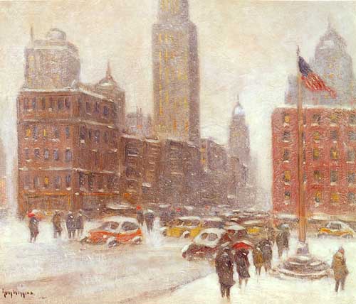 Painting Code#40469-Wiggins, Guy: Fifth Avenue At Madison Square