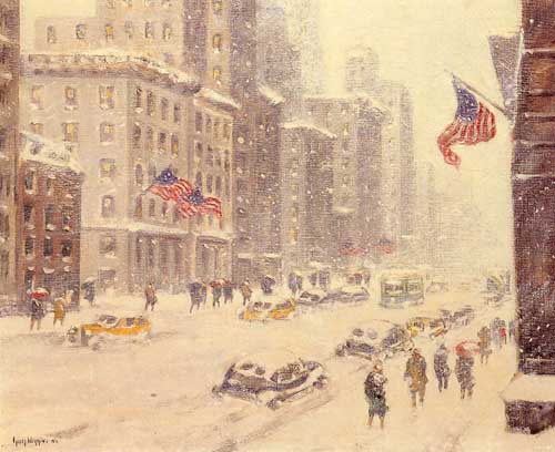 Painting Code#40473-Wiggins, Guy: Winter&#039;s Day, Fifth Avenue