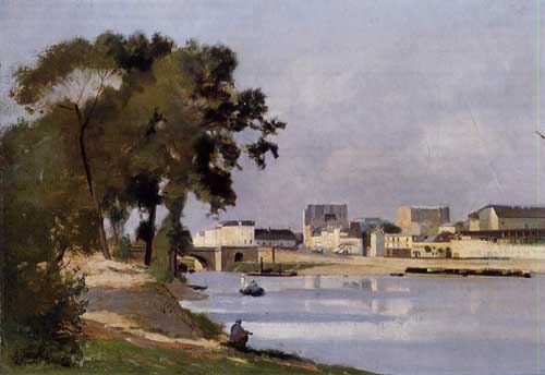 Painting Code#40488-Stanislas Lepine  - View of Seine