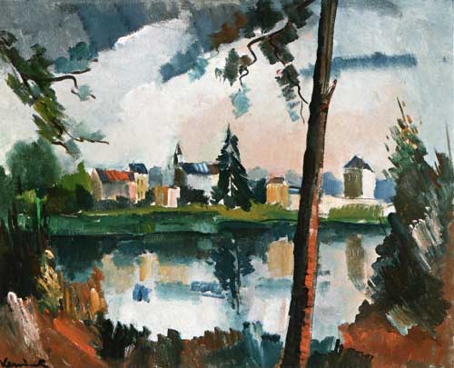 Painting Code#40497-Maurice de Vlaminck - The Seine at Chatou