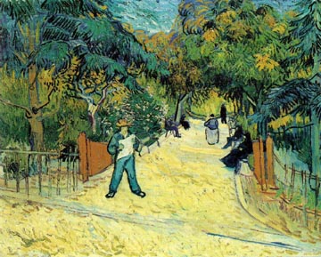 Painting Code#40517-Vincent Van Gogh:Entrance to the Public Garden in Arles