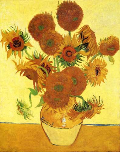 Painting Code#40533-Vincent Van Gogh: Still Life: Vase with Fourteen Sunflowers, original size: 92 x 73cm
