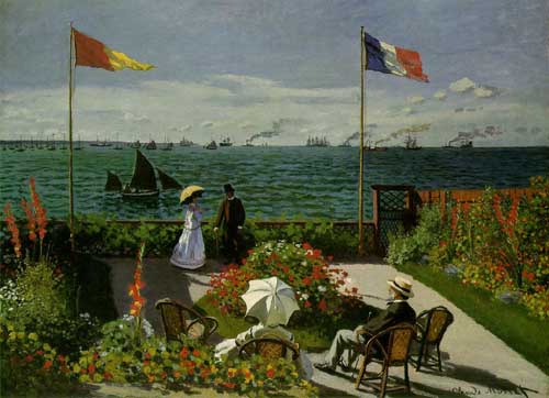 Painting Code#40542-Monet, Claude: Garden at Sainte-Adresse