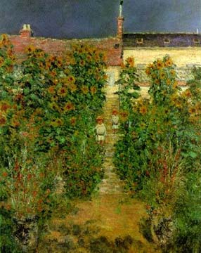 Painting Code#40543-Monet, Claude: The Artist&#039;s Garden at Vetheuil
