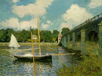 Painting Code#40545-Monet, Claude: The Highway Bridge at Argenteuil