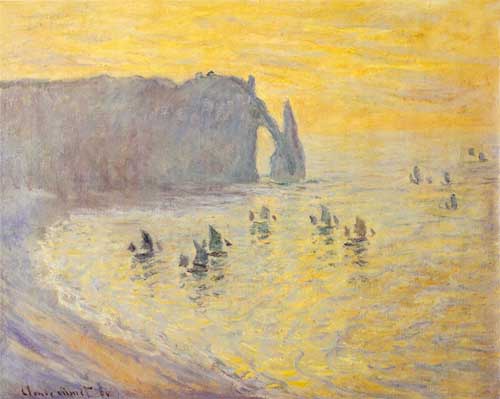 Painting Code#40578-Monet, Claude: Cliffs at Etretat