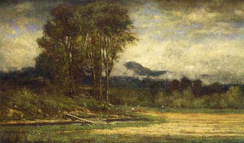 Painting Code#40587-Inness, George (USA) - Landscape with Pond