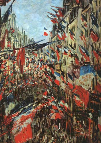 Painting Code#40602-Monet, Claude: Rue Saint-Denis, Festivities of 30 June, 1878