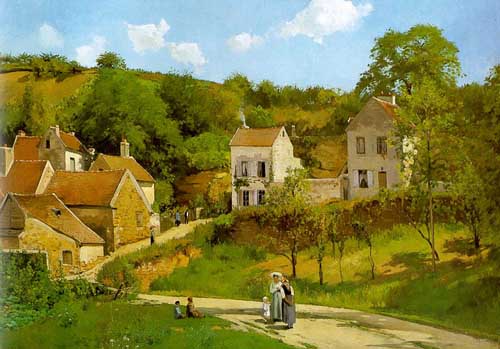 Painting Code#40608-Pissarro, Camille: The Hermitage at Pontoise
