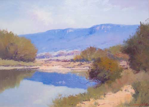 Painting Code#40654-Richard Chamerski: Afternoon Reflections Capertree Valley