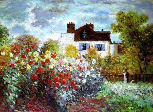 Painting Code#40691-Monet, Claude: Garden at Argenteuil