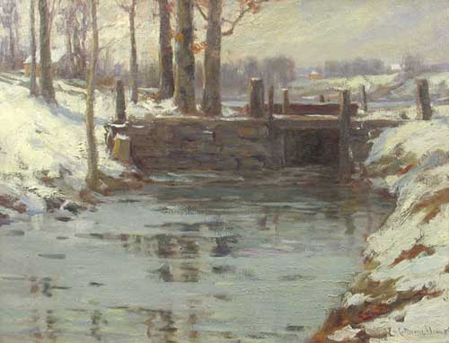 Painting Code#40721-CHARLES MORRIS YOUNG: Canal near Lumberville