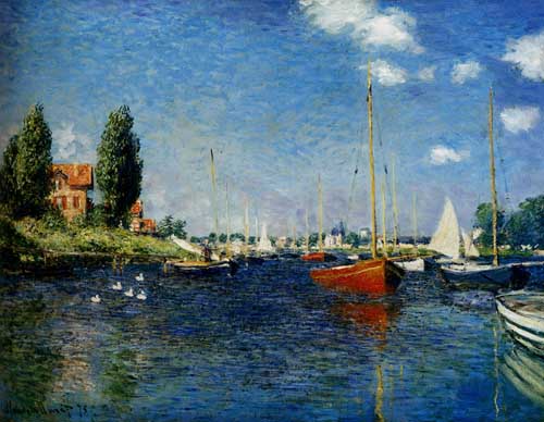 Painting Code#40728-Monet, Claude: Argenteuil (Red Boats)
