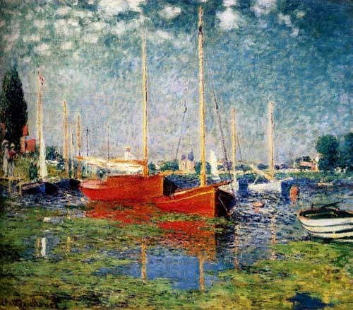 Painting Code#40729-Monet, Claude: The Red Boats, Argenteuil
