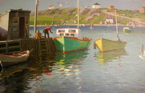 Painting Code#40741-Leith-Ross, Harry: Fisherman of Isle Madame