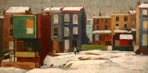 Painting Code#40745-Martino, Antonio Pietro: Walking in Snow