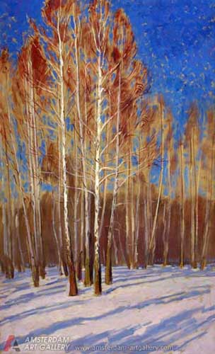 Painting Code#40777-Kikinev Vasiliy: Birches at Polesye