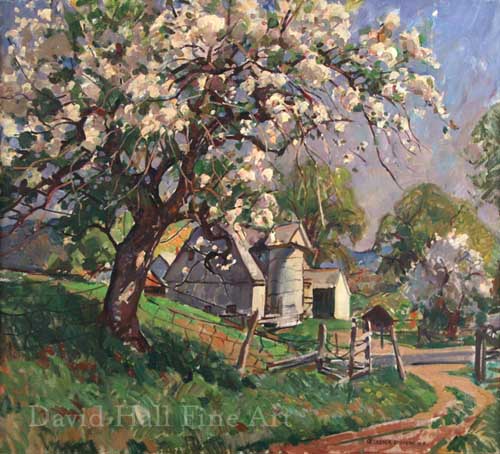 Painting Code#40779-William Lester Stevens: Spring Farm
