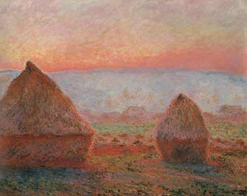 Painting Code#40794-Monet, Claude: Haystacks at Giverny, the evening sun