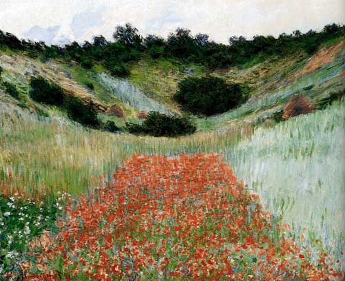 Painting Code#40795-Monet, Claude: Poppy Field In A Hollow Near Giverny