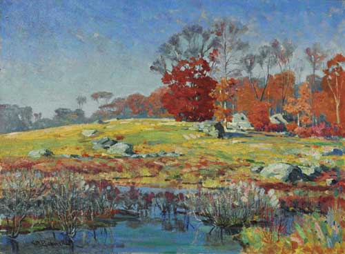 Painting Code#40821-GEORGE W. PICKNELL(USA): Autumn Landscape