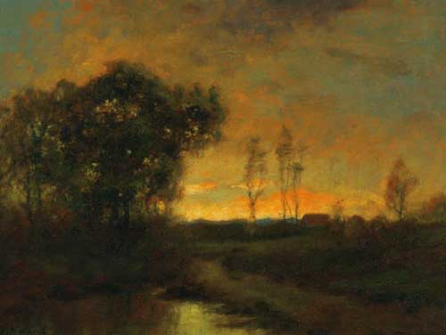 Painting Code#40822-CHARLES P. APPEL(USA): Golden Sunset