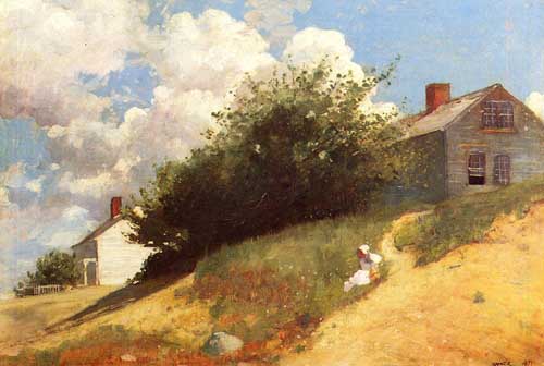 Painting Code#40840-Homer, Winslow(USA): Houses on a Hill
