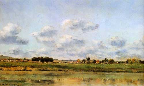 Painting Code#40841-Daubigny, Charles-Francois(France): Banks Of The Loing
